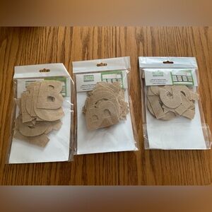 Peel & Stick Burlap Letters by Springs Creative